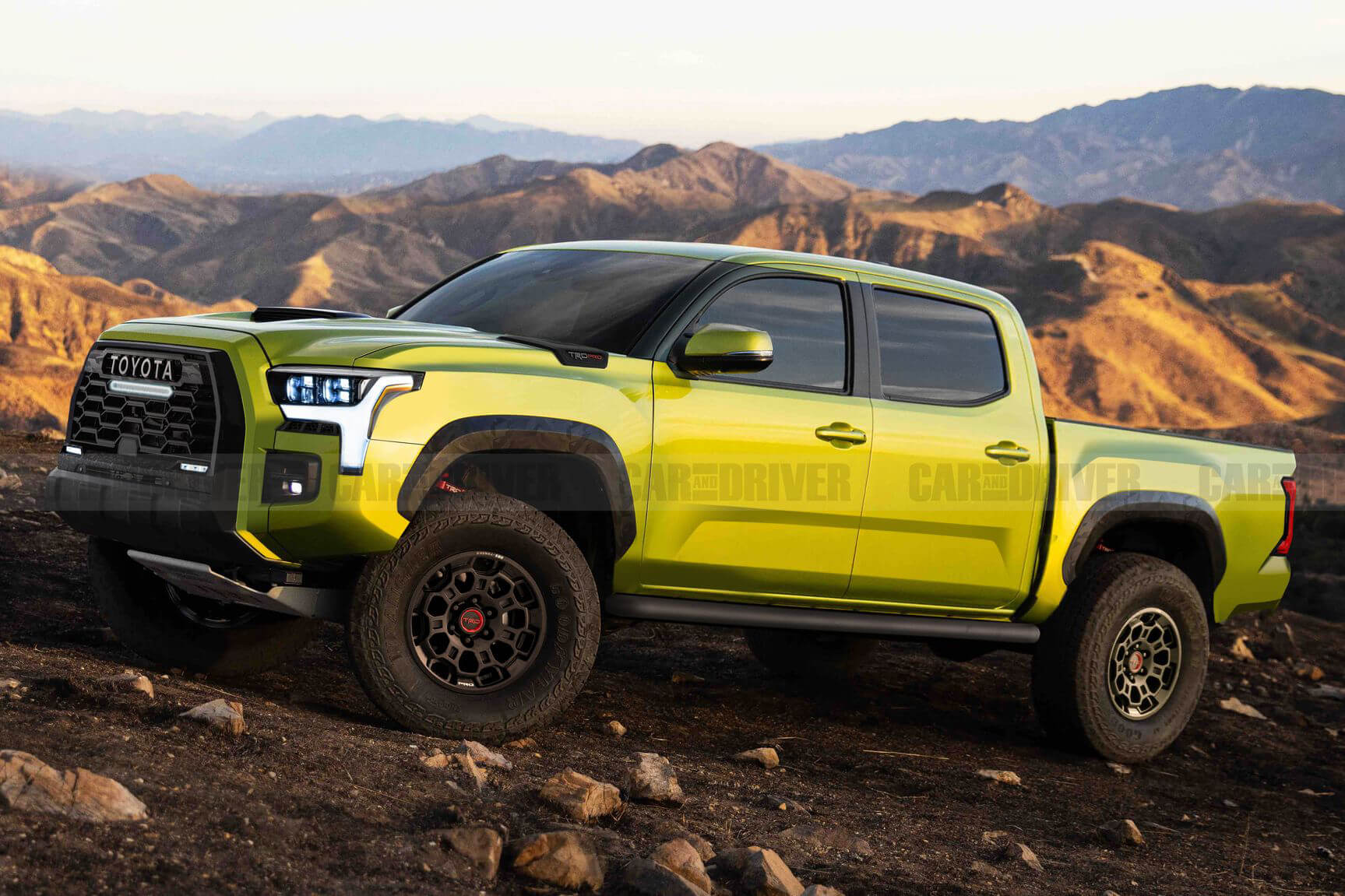 2023 Tacoma Render by Car and Driver