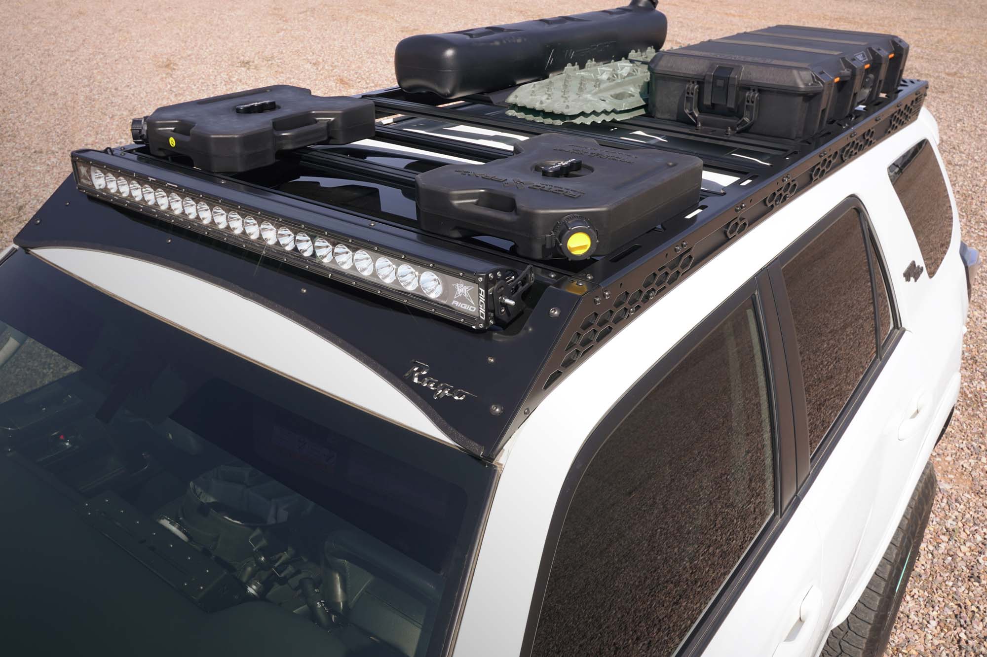 Roof Rack with Light Pocket for the 2010-2024 Toyota 4Runner with honeycomb pattern