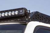 Light bar mounted on the Roof Rack with Light Pocket for the 2010-2024 Toyota 4Runner