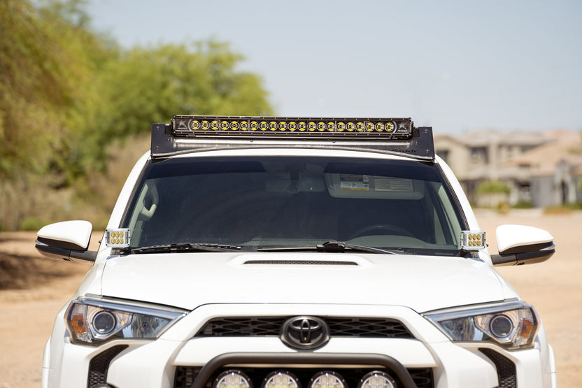 Rigid light bar on the Roof Rack with Light Pocket for the 2010-2024 Toyota 4Runner