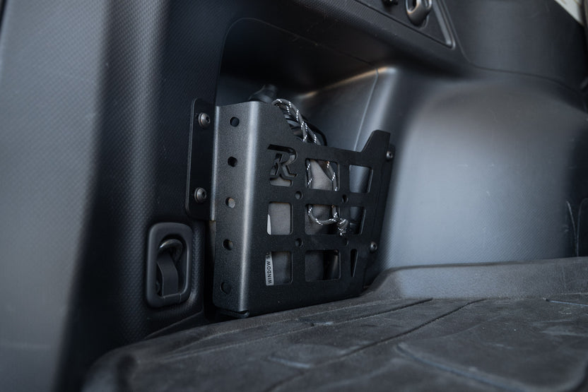 2019-2024 Subaru Forester Rear Cargo Pocket Molle panel, driver side, keeping bags and air pump secure