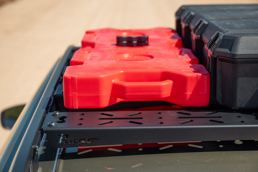 Rotopax gas tank mounted to our Crossmembers on the 2019-2024 Subaru Forester
