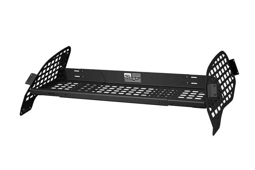 Render of the Molle Panel Storage Shelf for the 2019-2024 Subaru Forester mounted to the rear window molle panels