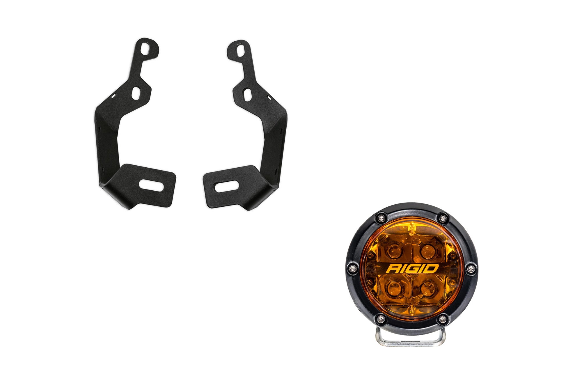 3rd Gen Tundra Ditch Light Brackets | Rigid 360 Amber Pair Bundle