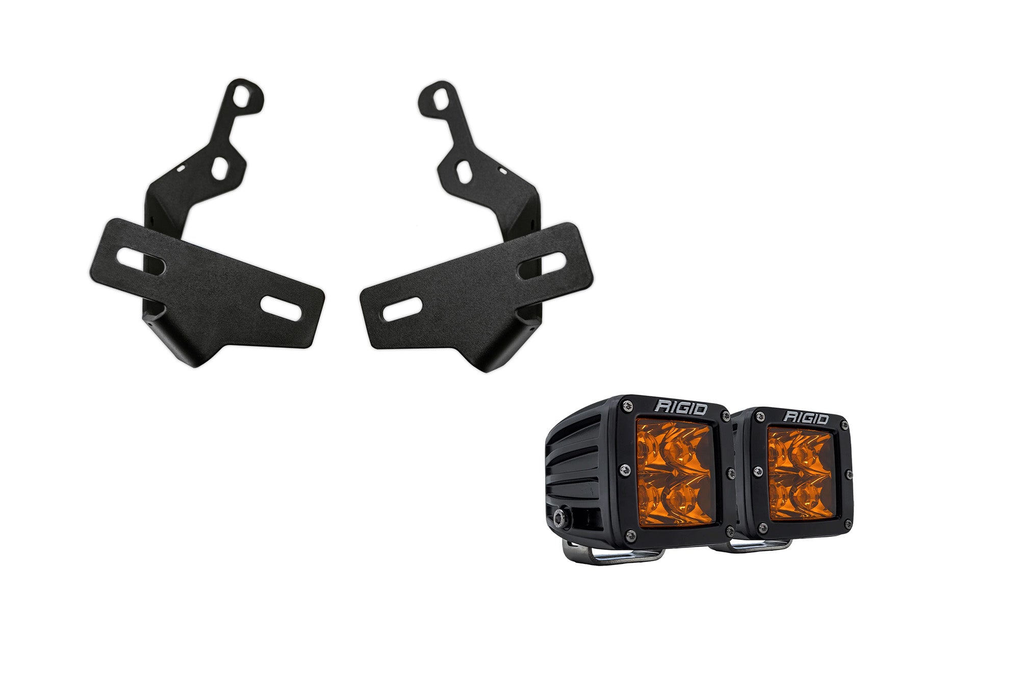 3rd Gen Tundra Dual Ditch Light Brackets | Rigid Amber D-Series Pair Bundle