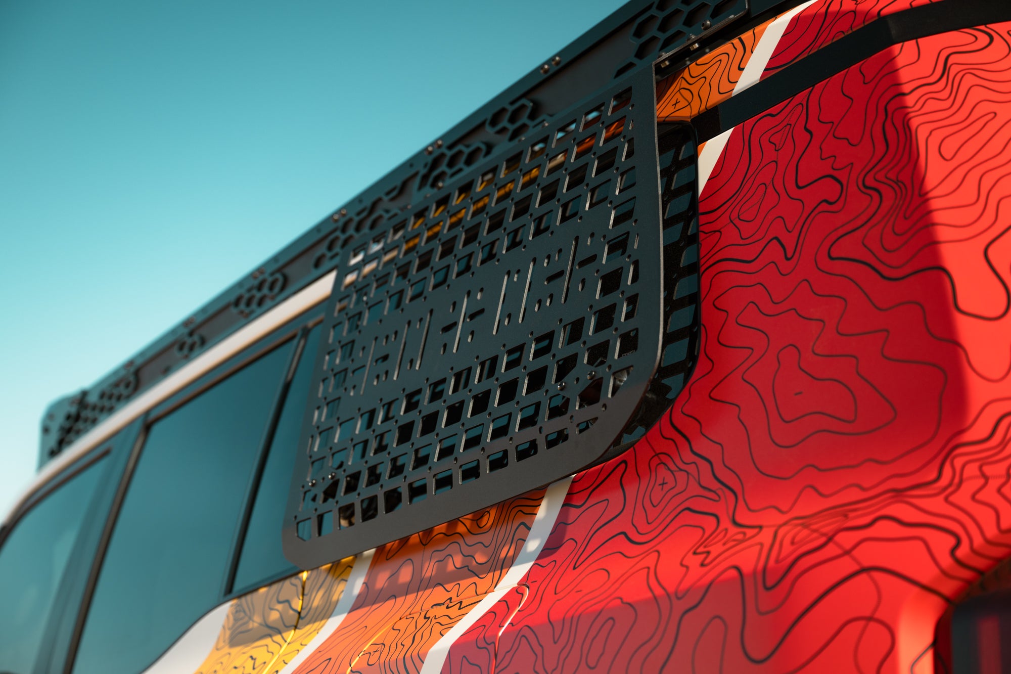 Rear Side Window MOLLE Storage Flank Panel For Toyota Land Cruiser