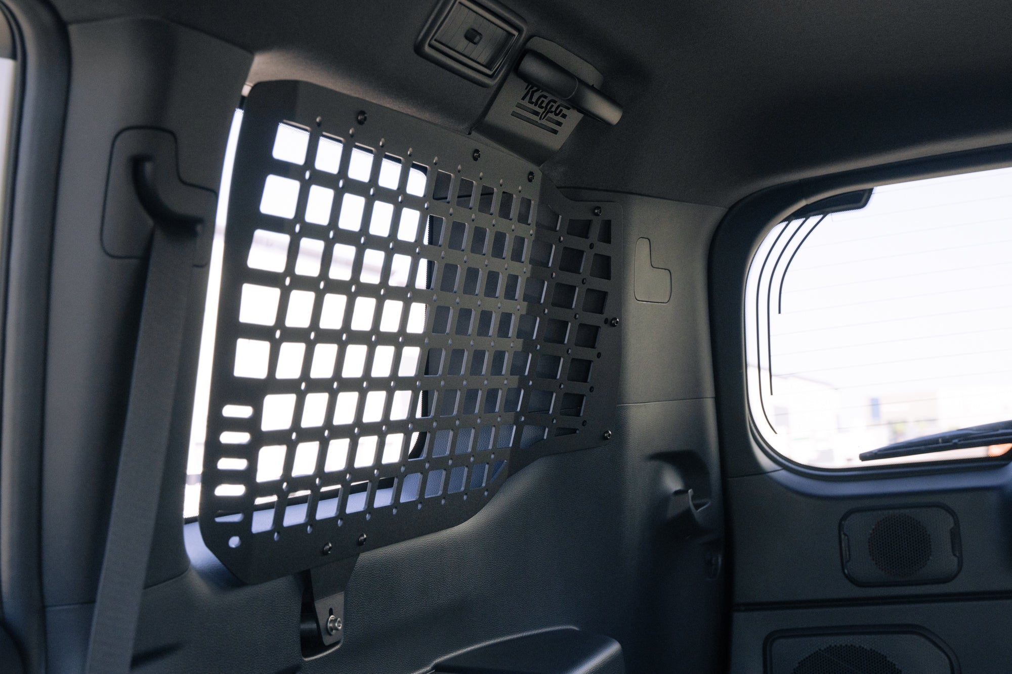 Mounting points for the 2024 Toyota Land Cruiser Rear Window Molle Storage Panels