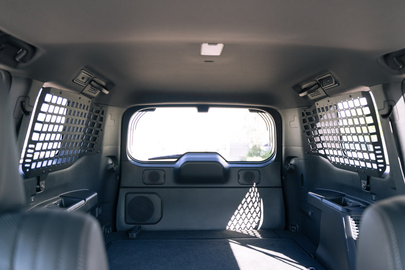 2024 Toyota Land Cruiser Rear Window Molle Storage Panels with tools installed