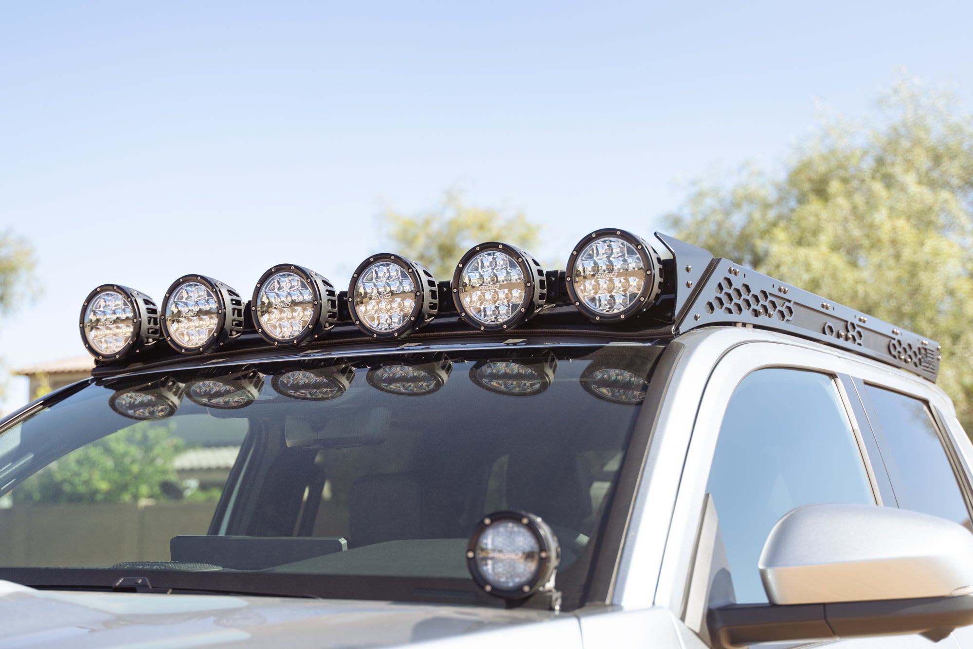 4th Gen Toyota Tacoma Roof Rack | Optional Round Lights