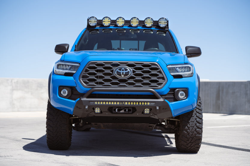 2016-2023 Toyota Tacoma Center Mount Winch Front Bumper w/ Top Hoop