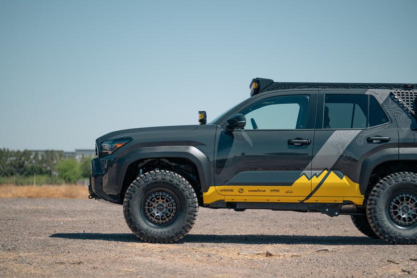 A Rago Baja Designs 4Runner and Tacoma Round Light Mount installed to a 6th Gen 4Runner.