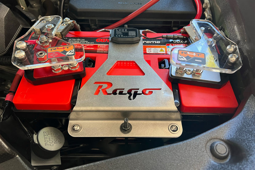 Close-up of a Group 31 Battery Box setup.