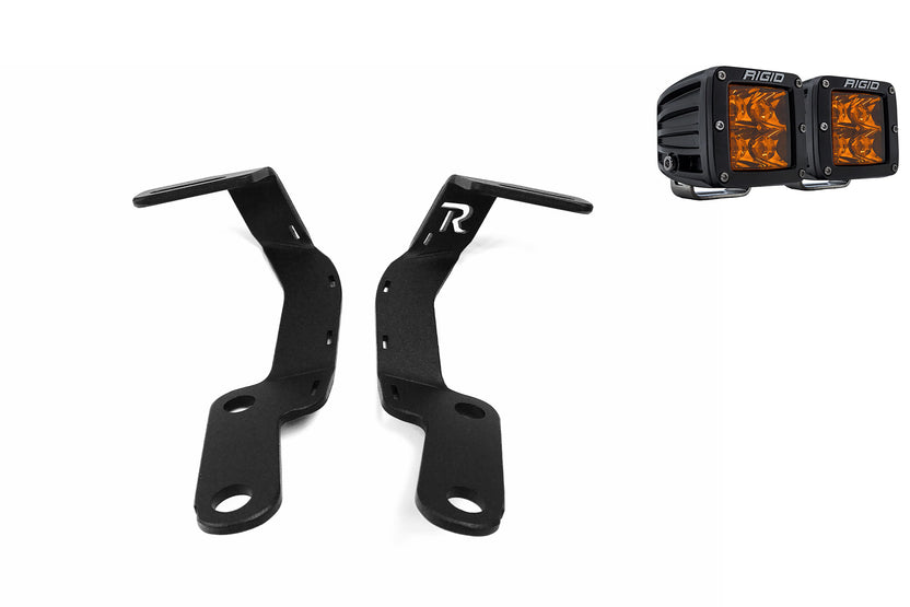 2010-2024 5th Gen Toyota 4Runner Ditch Light Brackets | Rigid Amber D-Series Bundle