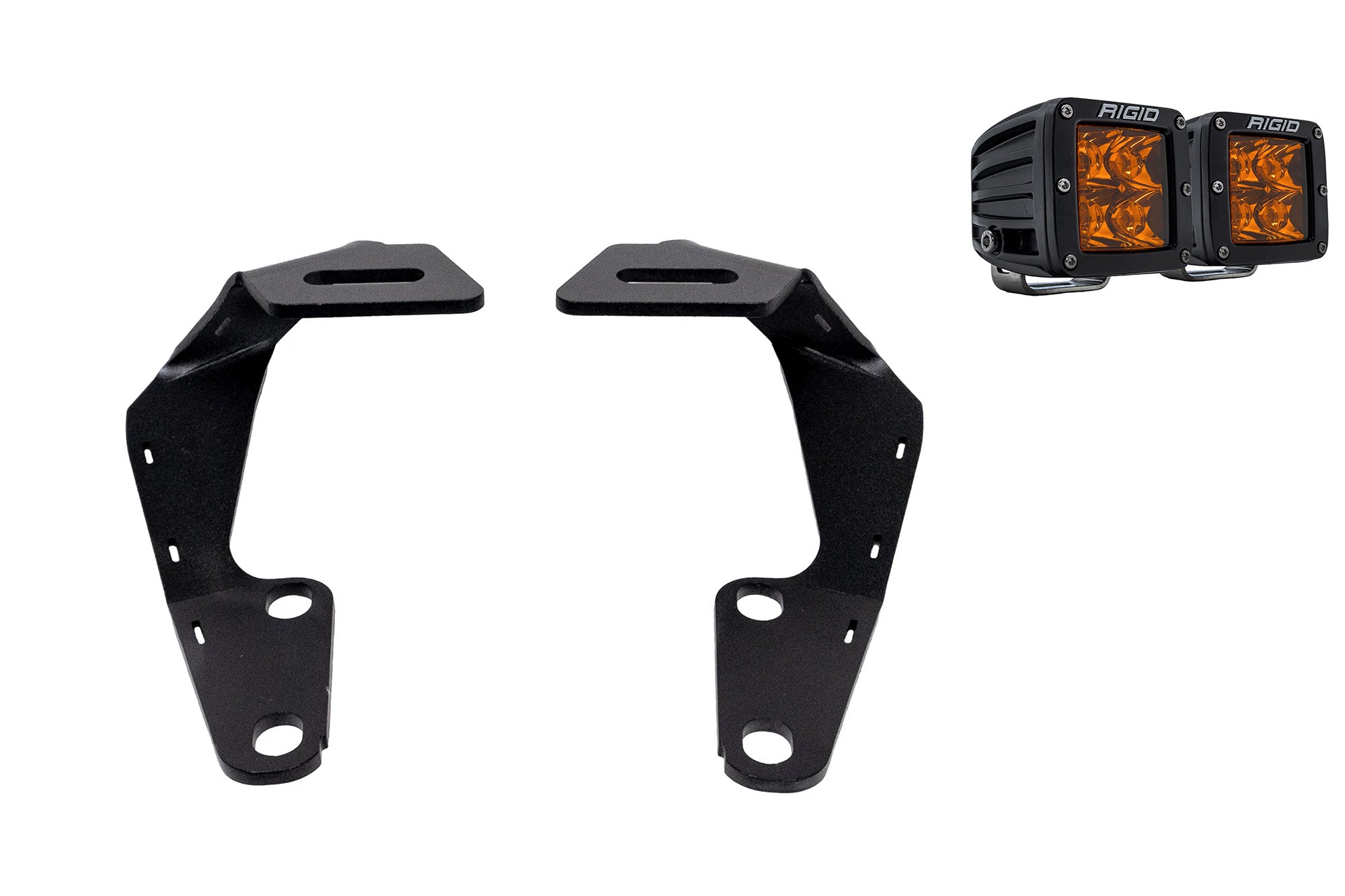 2010-2024 5th Gen Toyota 4Runner Low Profile Ditch Light Brackets | Rigid Amber D-Series Bundle