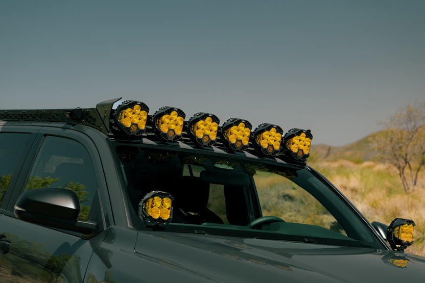 Toyota Rago Roof Rack Baja Designs LP6 Round Light Mount