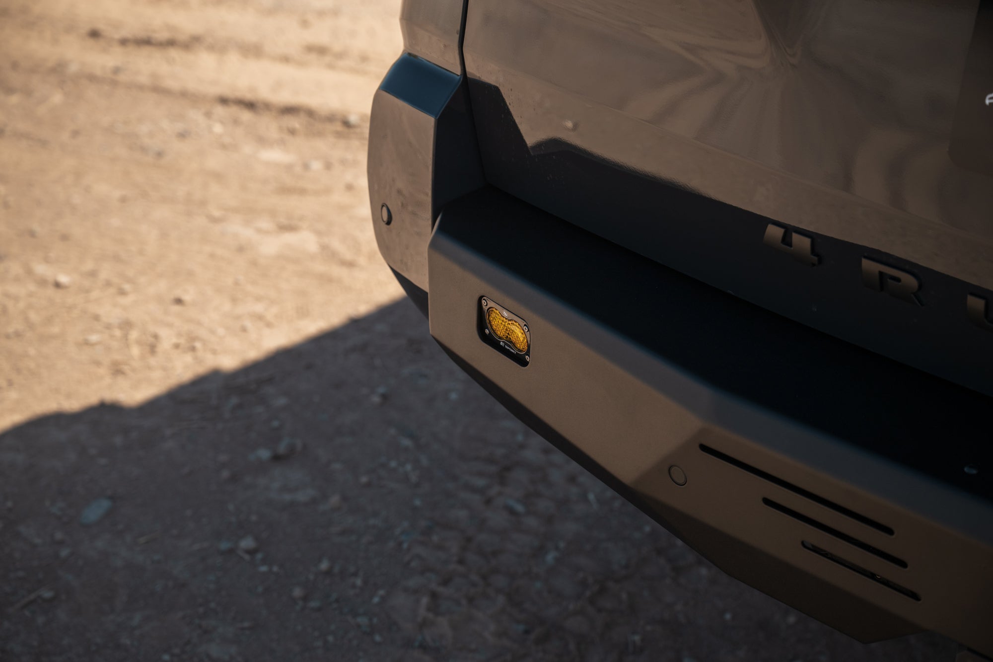 Up-close view of our 6th Gen Toyota 4Runner's pod light mount