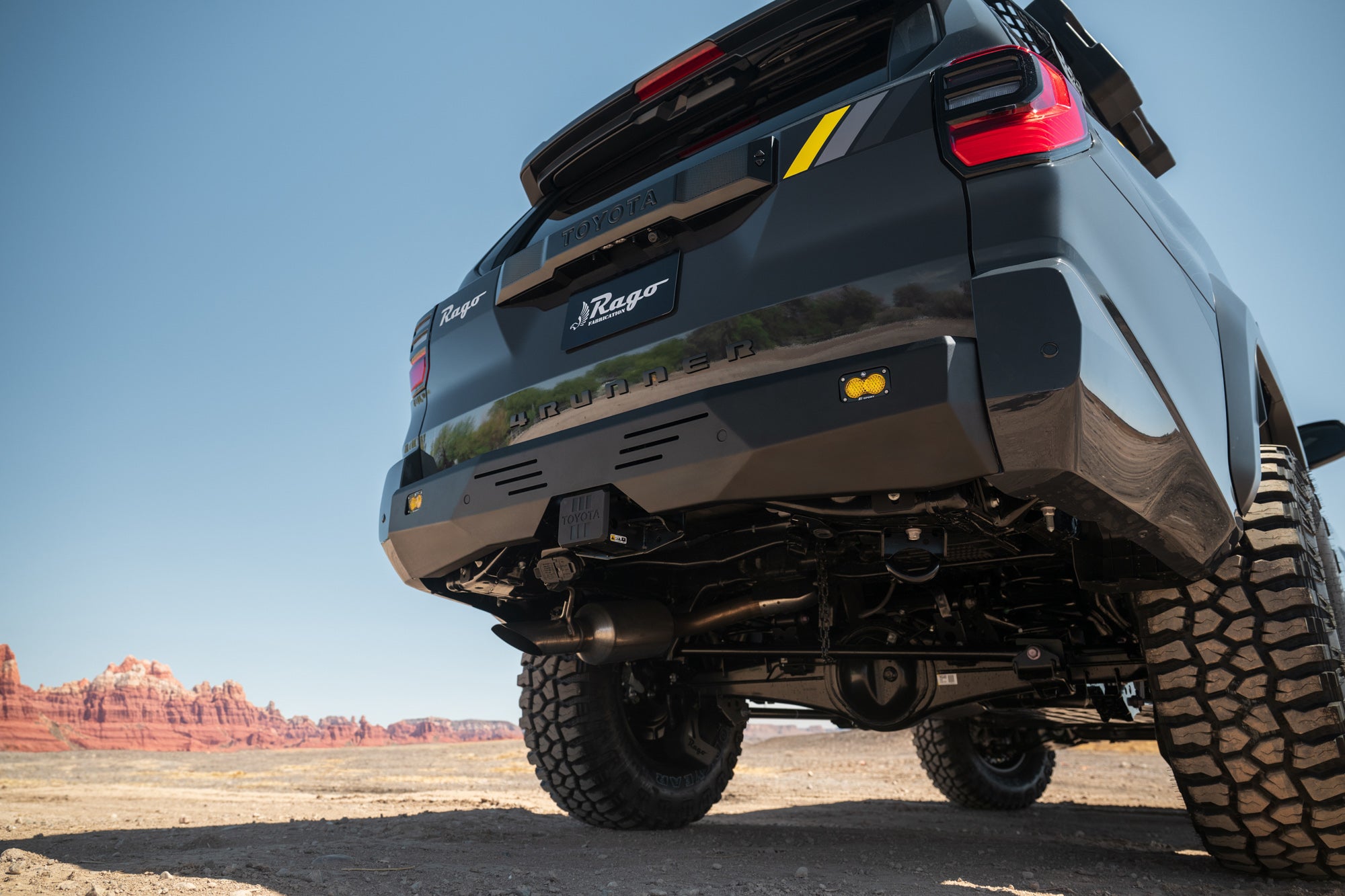 Up-close view of our low-profile 4Runner Rear Bumper.