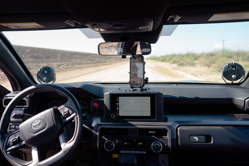 Device Dash Mount in the 6th Gen Toyota 4Runner phone mounted to top