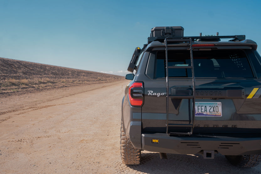 Rear Hatch Ladder on the 6th Gen 4Runner works with bumper and roof rack from Rago