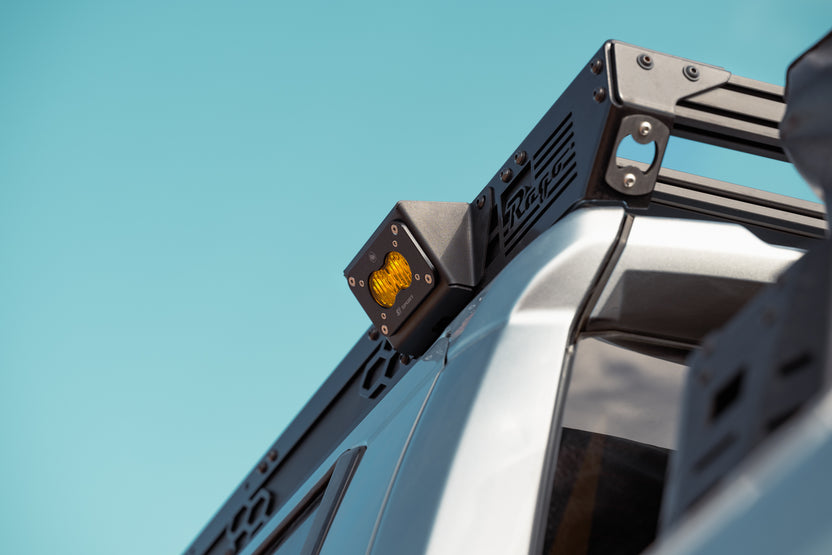 roof rack mounting point inspection flashlight