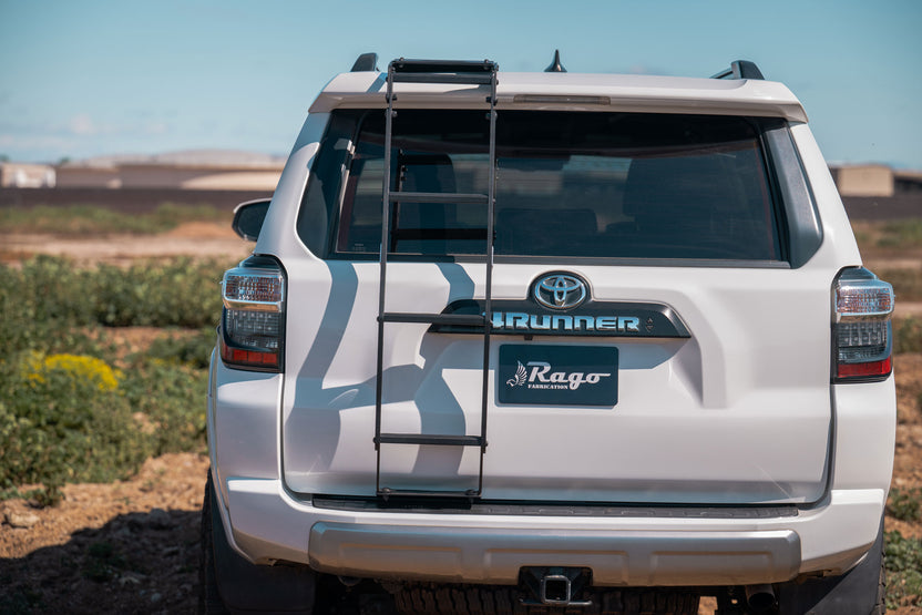Rear view of our 5th Gen 4Runner Rear Hatch Ladder