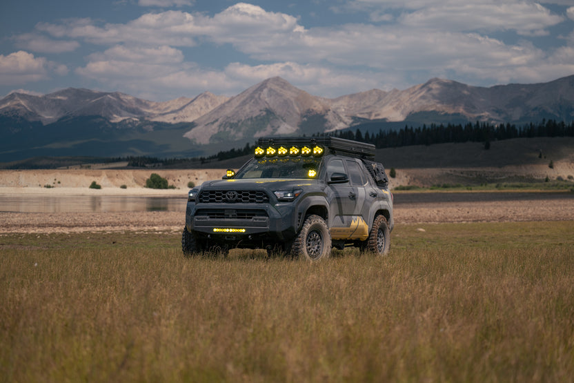 Toyota Rago Roof Rack Baja Designs LP6 Round Light Mount