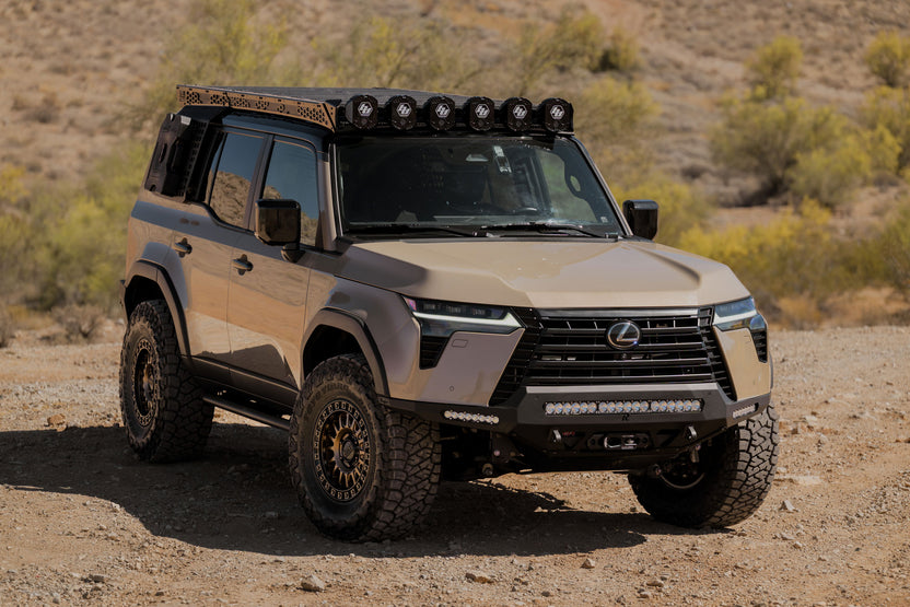 Toyota Rago Roof Rack Baja Designs LP6 Round Light Mount