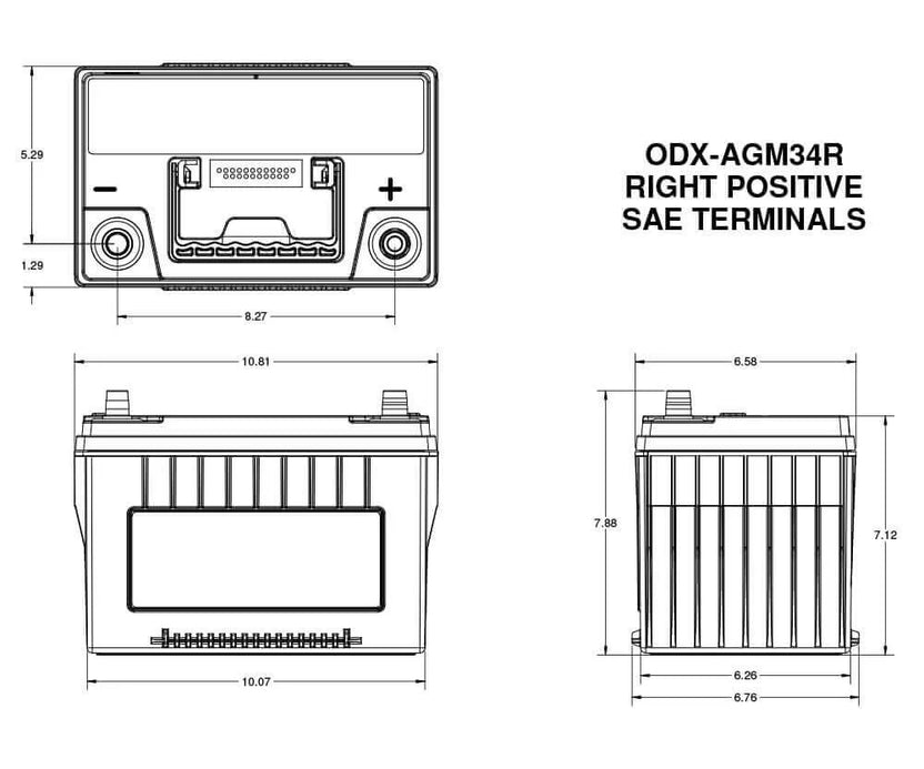 Odyssey Extreme Series Battery Group 34 (ODX-AGM34R)