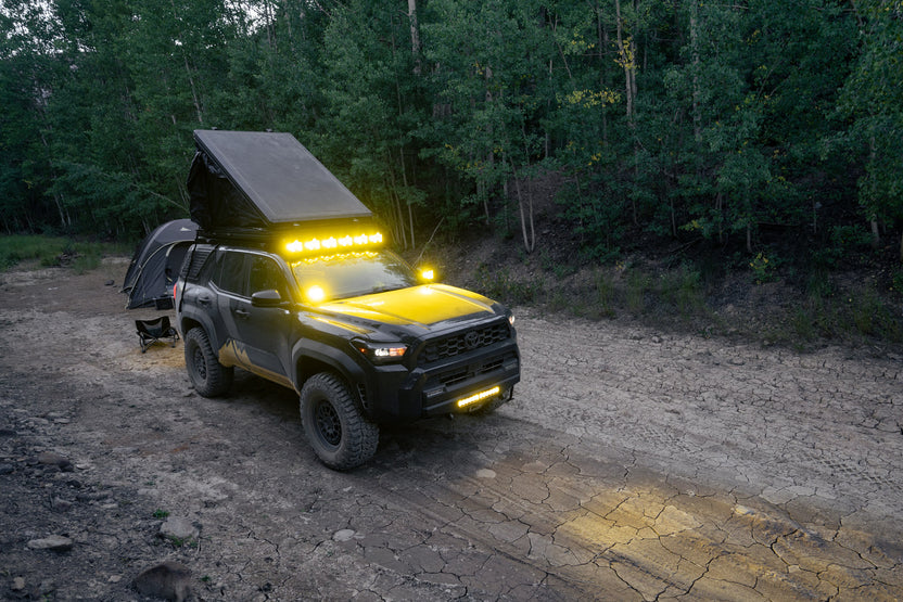 Toyota Rago Roof Rack Baja Designs LP6 Round Light Mount
