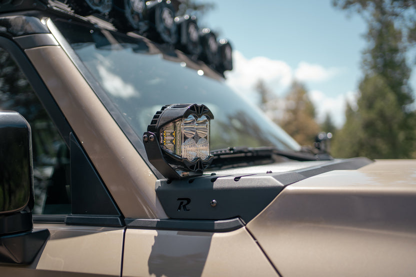 GX 550 A-Pillar/ditch light brackets equipped on camping trip