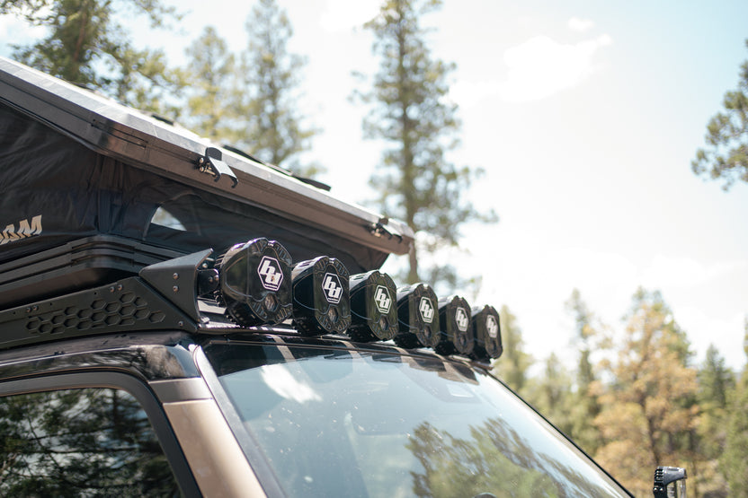 Baja Designs light mount for the LC250/GX550 Roof Rack.