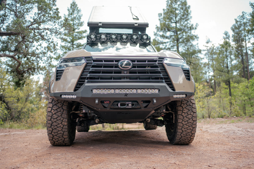 Fitment of the GX 550 Front steel bumper and optional skid plate.