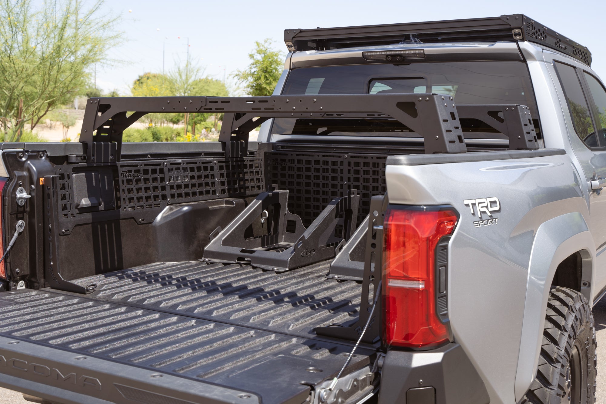 Installed Universal Truck Bed Rack Cargo Rails