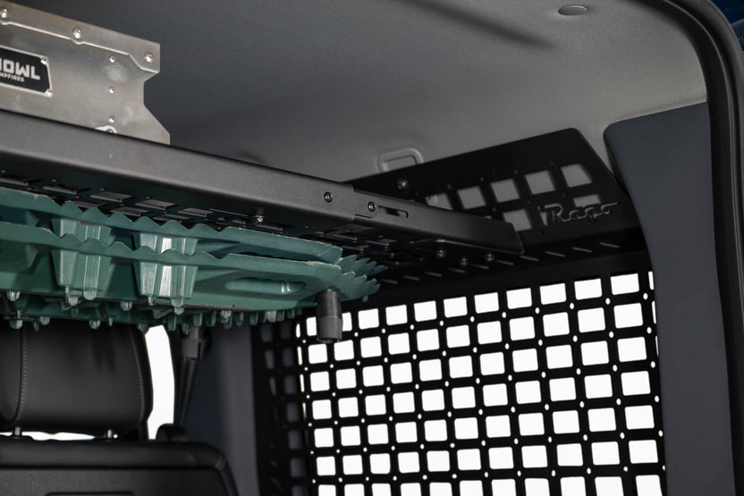 Molle Panel Shelves for the 2022-2026 INEOS Grenadier are height and width adjustable.