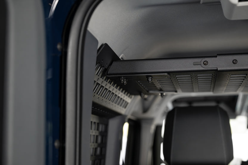 Mounting to highest point with the high-mount Molle Panel Shelf for the 2022-2026 INEOS Grenadier