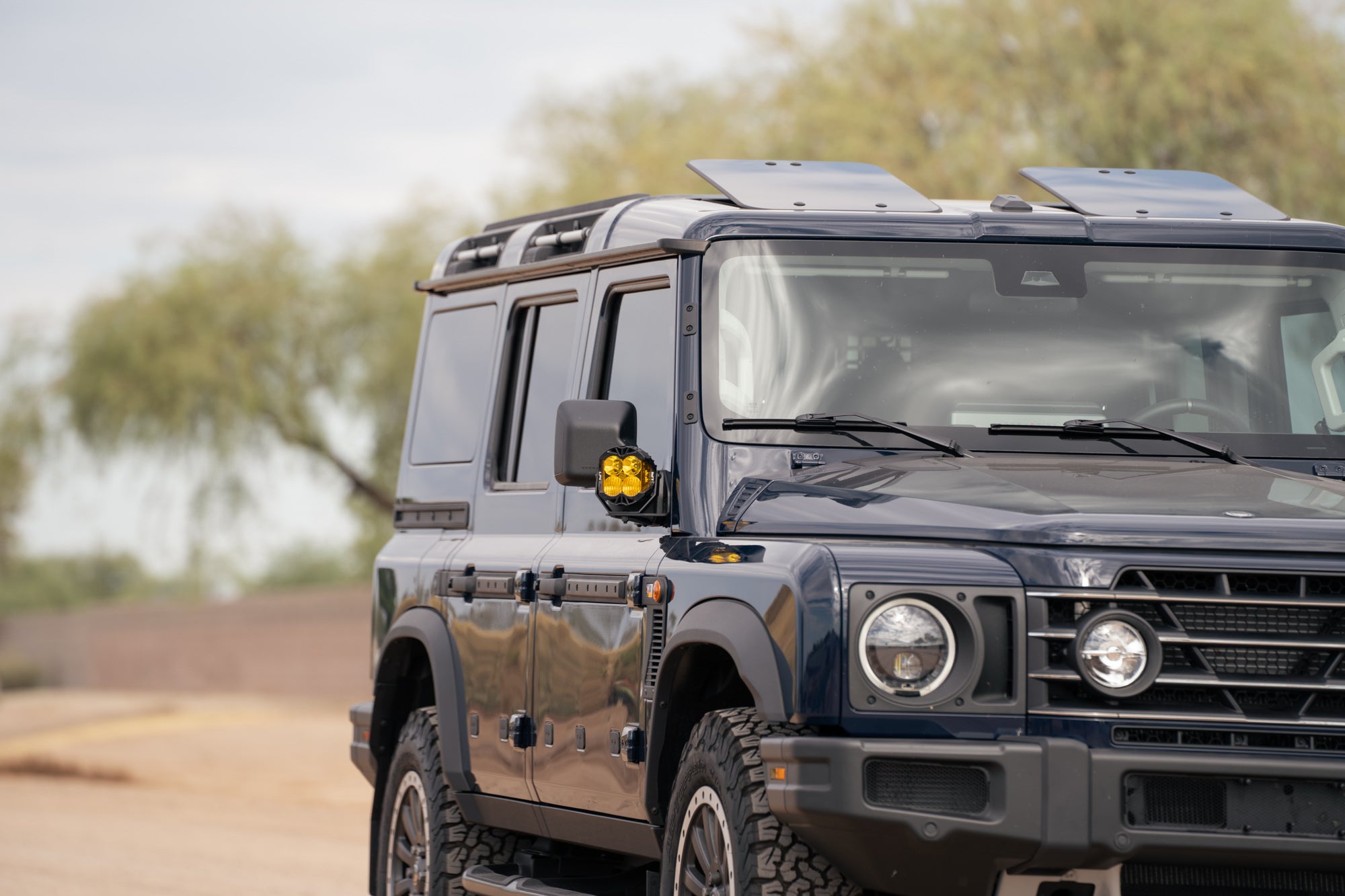 Ditch Light Brackets for the 2023-2026 INEOS Grenadier & Quartermaster, fits with side mirror