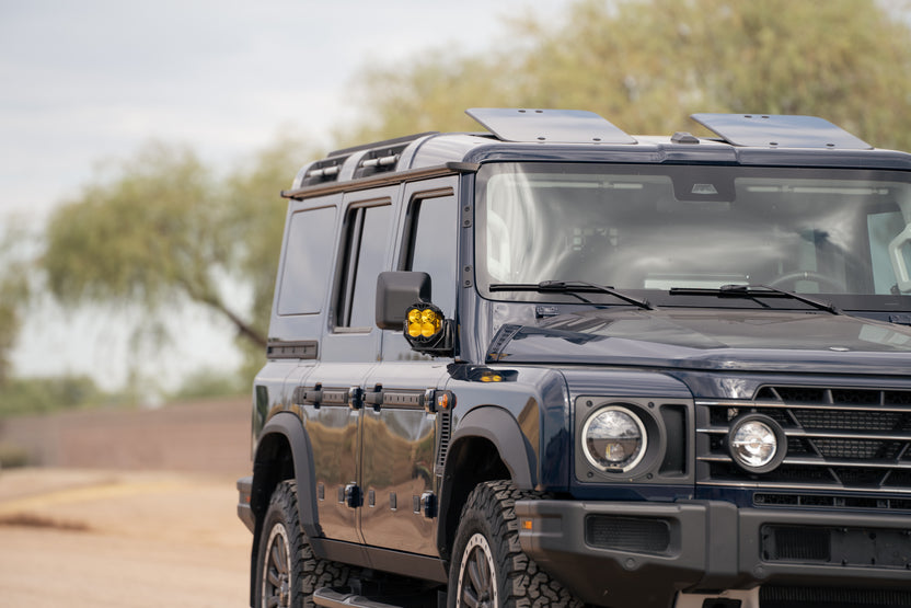 Ditch Light Brackets for the 2022-2026 INEOS Grenadier & Quartermaster, fits with side mirror
