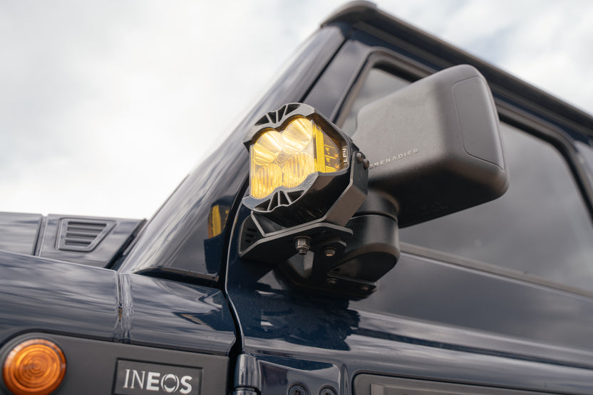 Extremely solid construction and support on the Ditch Light Brackets for the 2022-2026 INEOS Grenadier & Quartermaster