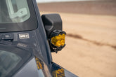 The Ditch Light Brackets for the 2022-2026 INEOS Grenadier & Quartermaster keep your auxiliary lighting out of the way of your field of view.