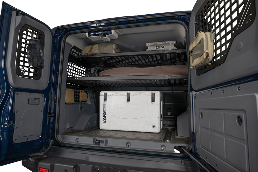 Both 2022-2026 INEOS Grenadier Rear Door Window Molle Panels installed