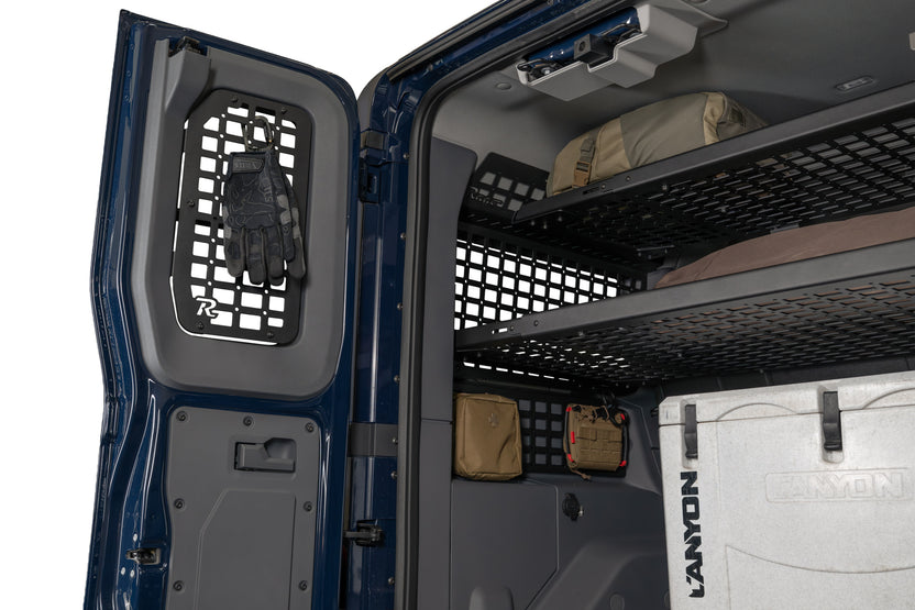 Driver side 2022-2026 INEOS Grenadier Rear Door Window Molle Panel fits in well with our complete molle package