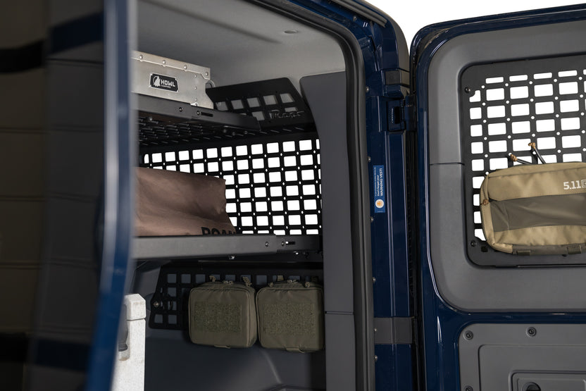 The Rear Window Molle Storage Panels for the 2022-2026 INEOS Grenadier fit perfectly in the window frames of your Grenadier.