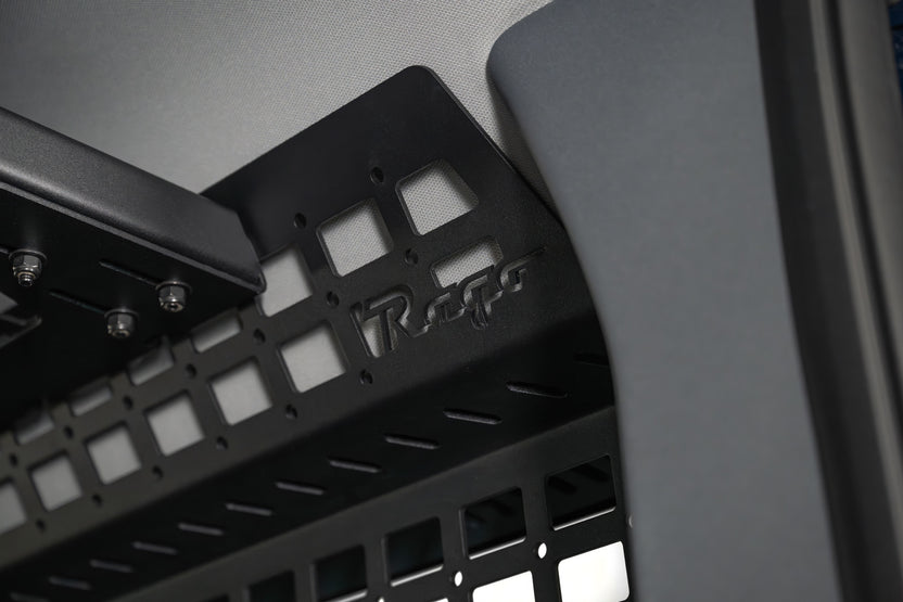 Rago logo and precise fitment of the Rear Window Molle Storage Panels for the 2022-2026 INEOS Grenadier
