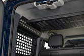 Driver side Rear Window Molle Storage Panel for the 2022-2026 INEOS Grenadier with the high mount shelf installed.