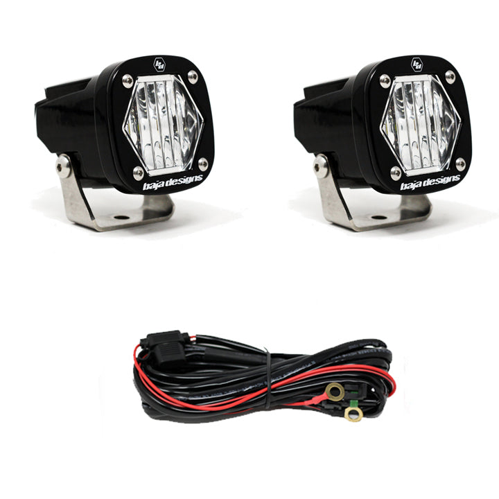 バハデザイン S1 Wide Cornering | White LED Baja Designs | S1 LED Pair with Wide Cornering Lens