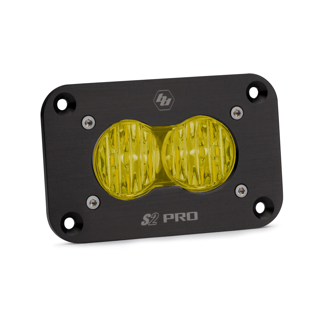 Baja Designs S2 Pro, LED Wide Cornering, Amber, Flush Mount