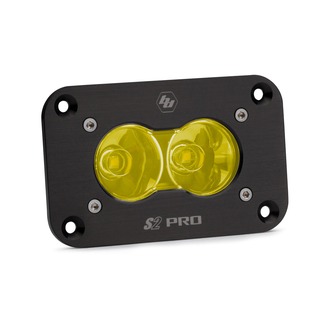 Baja Designs S2 Pro, LED Work/Scene, Amber, Flush Mount