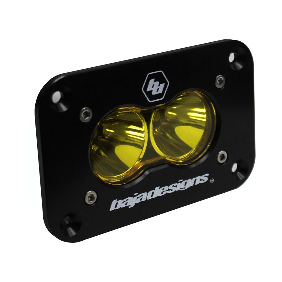 Baja Designs S2 Sport, LED Spot, Amber, Flush Mount