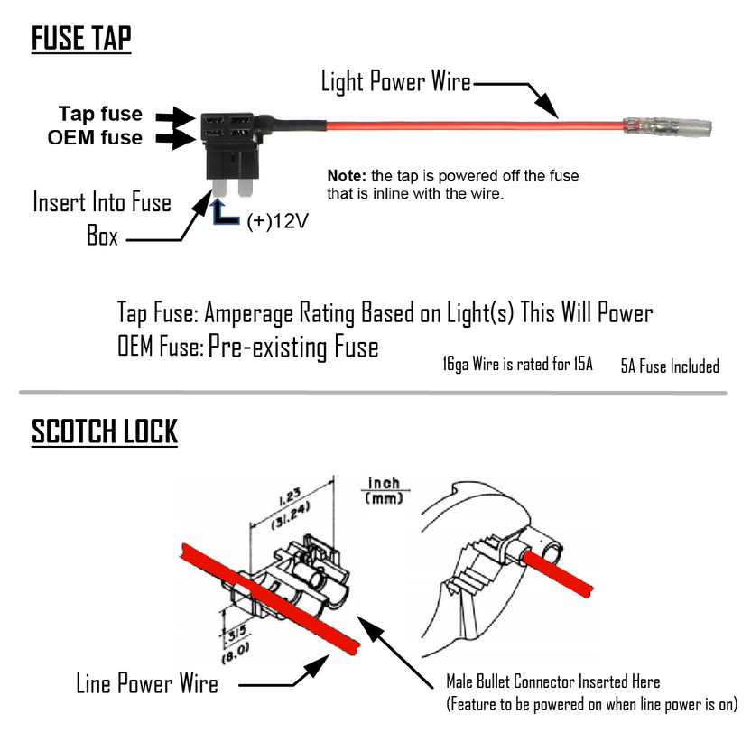 Baja Designs Wiring Harness, Fuse Tap Kit