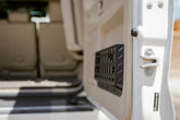 Lexus GX 470 Molle Cargo Cage - Cargo Net Replacement, showcasing the tight fit of the cage to the door.
